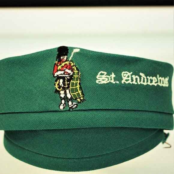 St Andrews Golf Course Hatband Green Grosgrain Vintage Collectible Golf Golfers